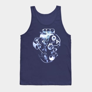 Blue Big Block Tank Top